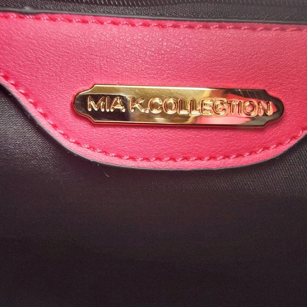 MKF Collection Nayra Embossed Shoulder‎ Hobo Bag Pink Charcoal By Mia K - NWT